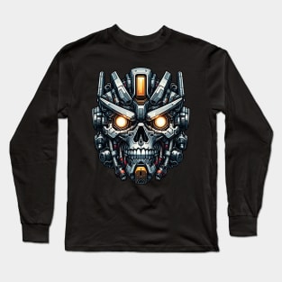 Biomech Skull S01 D37 Long Sleeve T-Shirt